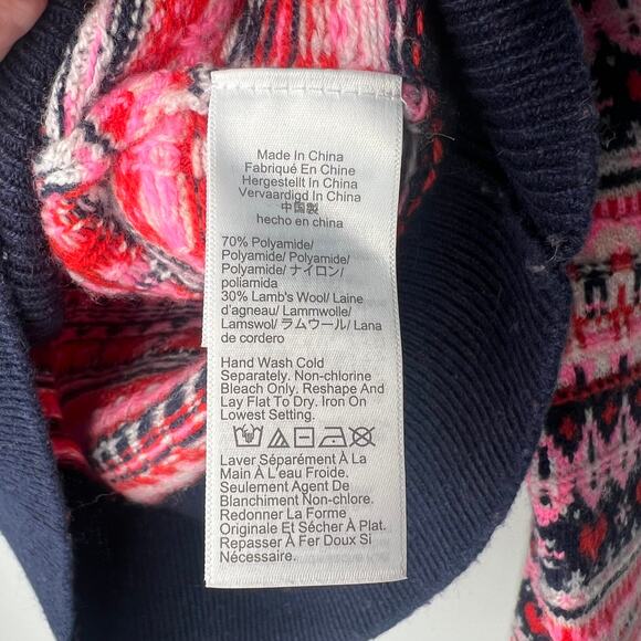 J. Crew Fair Isle Heart Crewneck Sweater Size XS - Picture 4 of 7